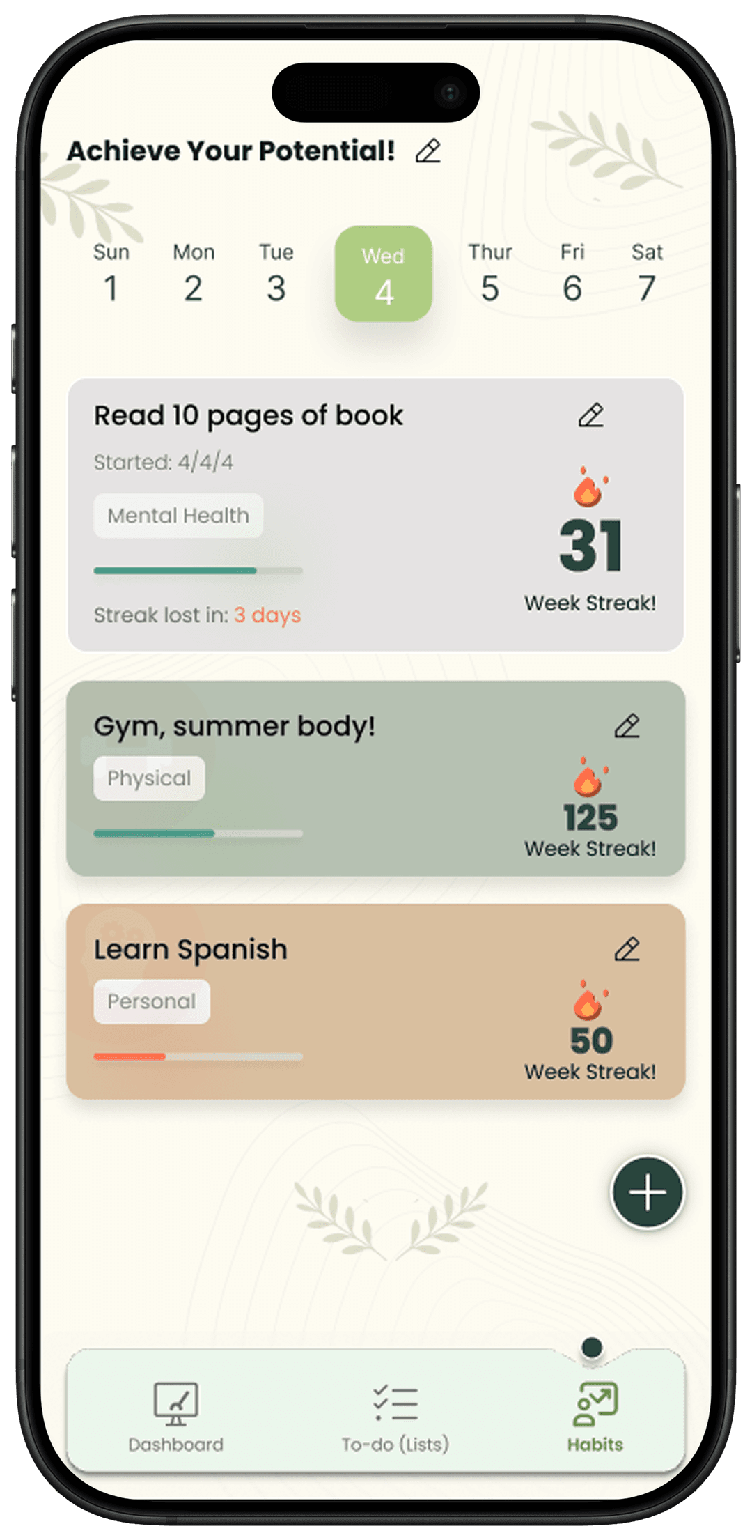 Habit Tracking screenshot
